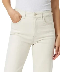 Savannah Cuffed Straight Leg Denim Pants - Women's