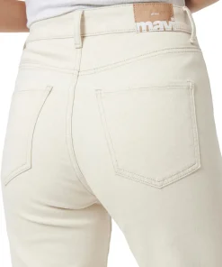 Savannah Cuffed Straight Leg Denim Pants - Women's