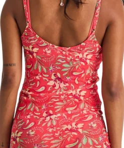 Side Shirring Mesh Cover-Up Cami Dress - Women's