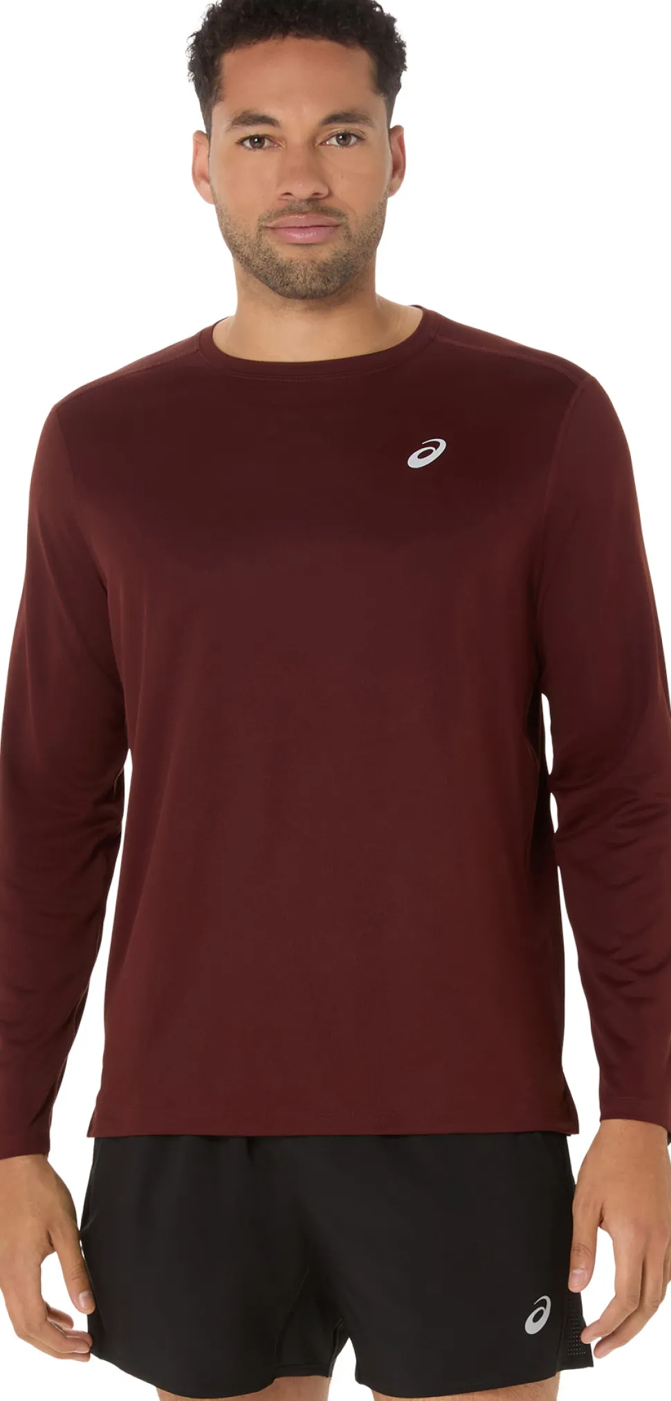 Silver Long Sleeve Running Top - Men's