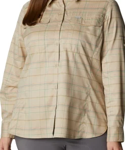 Silver Ridge Lite Plaid Long Sleeve Shirt Plus Size - Women's