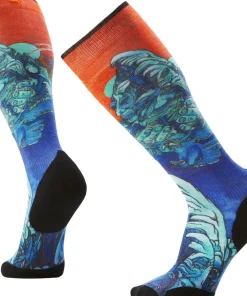 Ski Winter Haze Print Over The Calf Socks - Men's