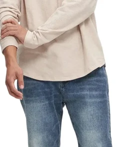 Slub Hi-Lo Long Sleeve T-Shirt - Men's
