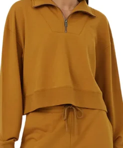 SoftTerry Light 1/4 Zip Fleece Sweatshirt - Women's