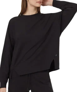 SoftTerry Light Seamed Fleece Sweatshirt - Women's