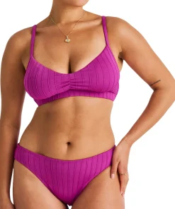 Spaced Rib Cami Crop Bikini Top - Women's