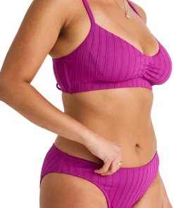 Spaced Rib Cami Crop Bikini Top - Women's