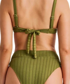 Spaced Rib Crop Bikini Top - Women's