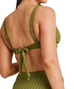 Spaced Rib Crop Bikini Top - Women's
