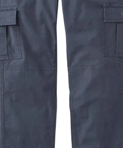 Stretch Canvas Mid-Rise Straight-Leg Cargo Pants - Women's