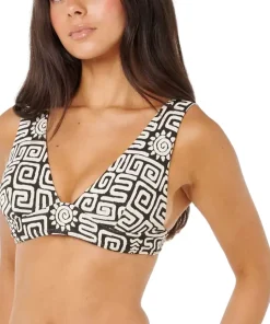 Sunset Jacquard Deep V Bikini Top - Women's