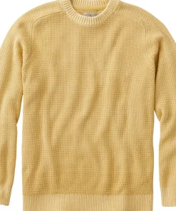 Sunwashed Textured Cotton Crewneck Sweater - Men's