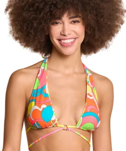 Super 70s Magnetic Sliding Halter Bikini Top - Women's