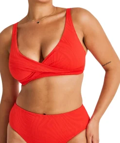Textured Retro Waist Bikini Bottom - Women's