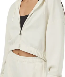 TreeTerry Oversized Cropped Zip Hoodie - Women's