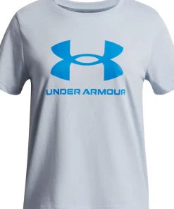 UA Big Logo Short Sleeve T-Shirt - Girls