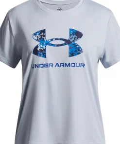UA Tech Print Fill Short Sleeve T-Shirt - Girls