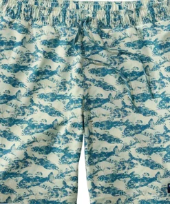 Vacationland Stretch Printed Swim Trunks 8" - Men's