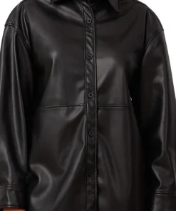 Vegan Leather Overshirt - Women's