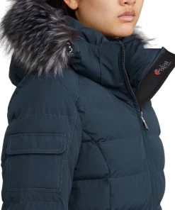 Venice Long Puffer Jacket with Removable Faux Fur Trim - Women's