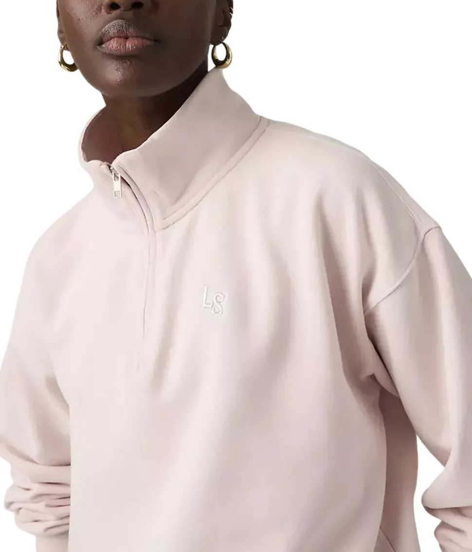 Vintage Boxy Graphic Quarter Zip Sweatshirt - Women's