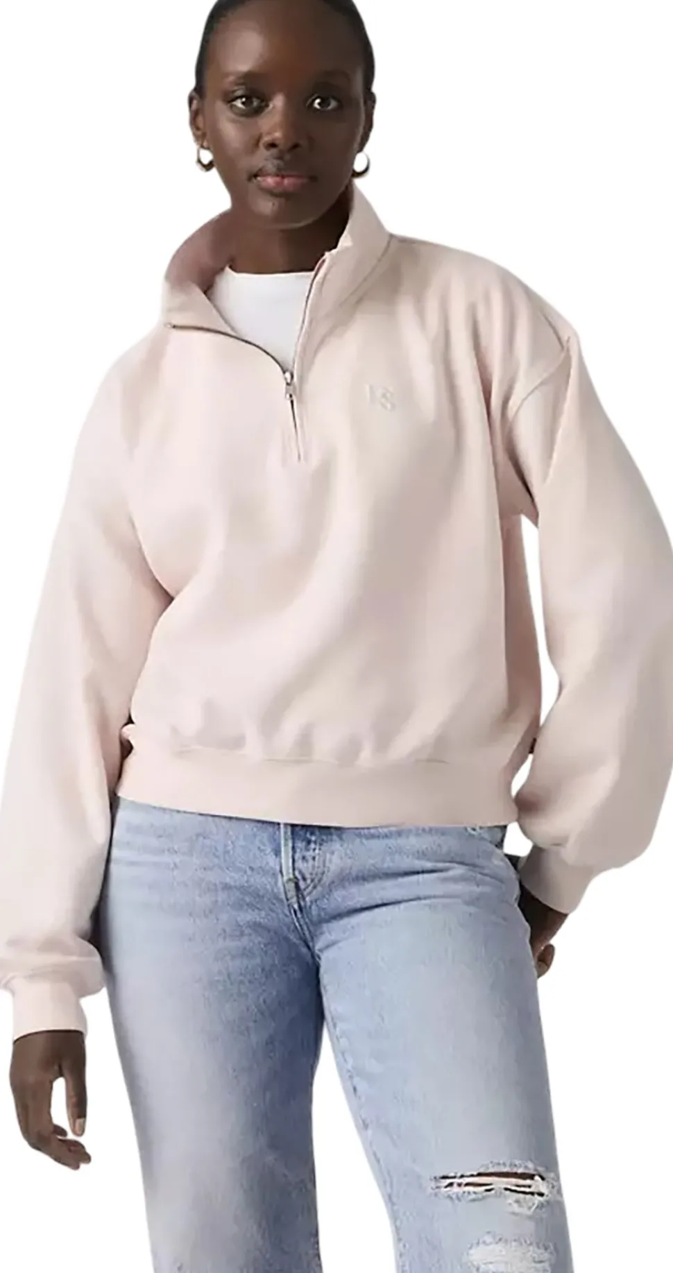Vintage Boxy Graphic Quarter Zip Sweatshirt - Women's