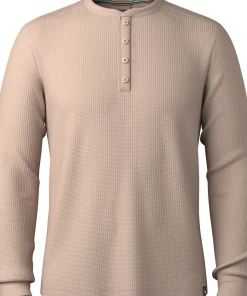 Waffle Long Sleeve Henley - Men's