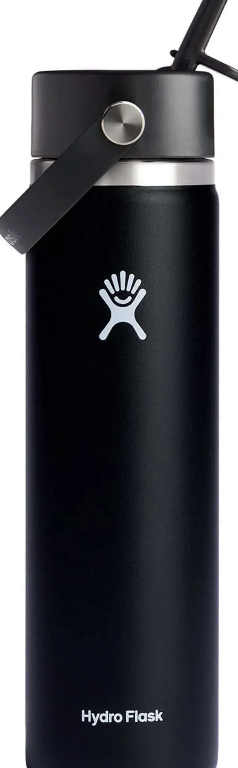 Wide Mouth Water Bottle with Flex Straw Cap 710ml