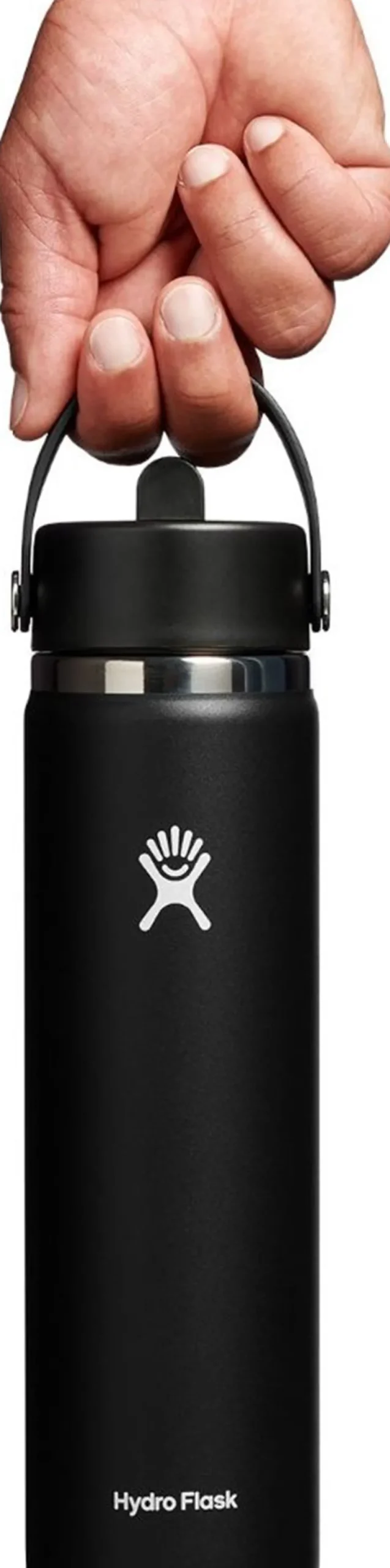 Wide Mouth Water Bottle with Flex Straw Cap 710ml