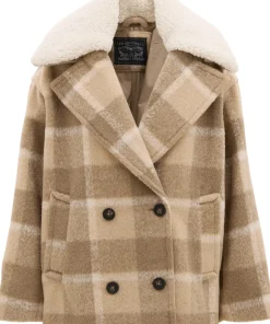 Wool Blend Double Breasted Jacket - Women's