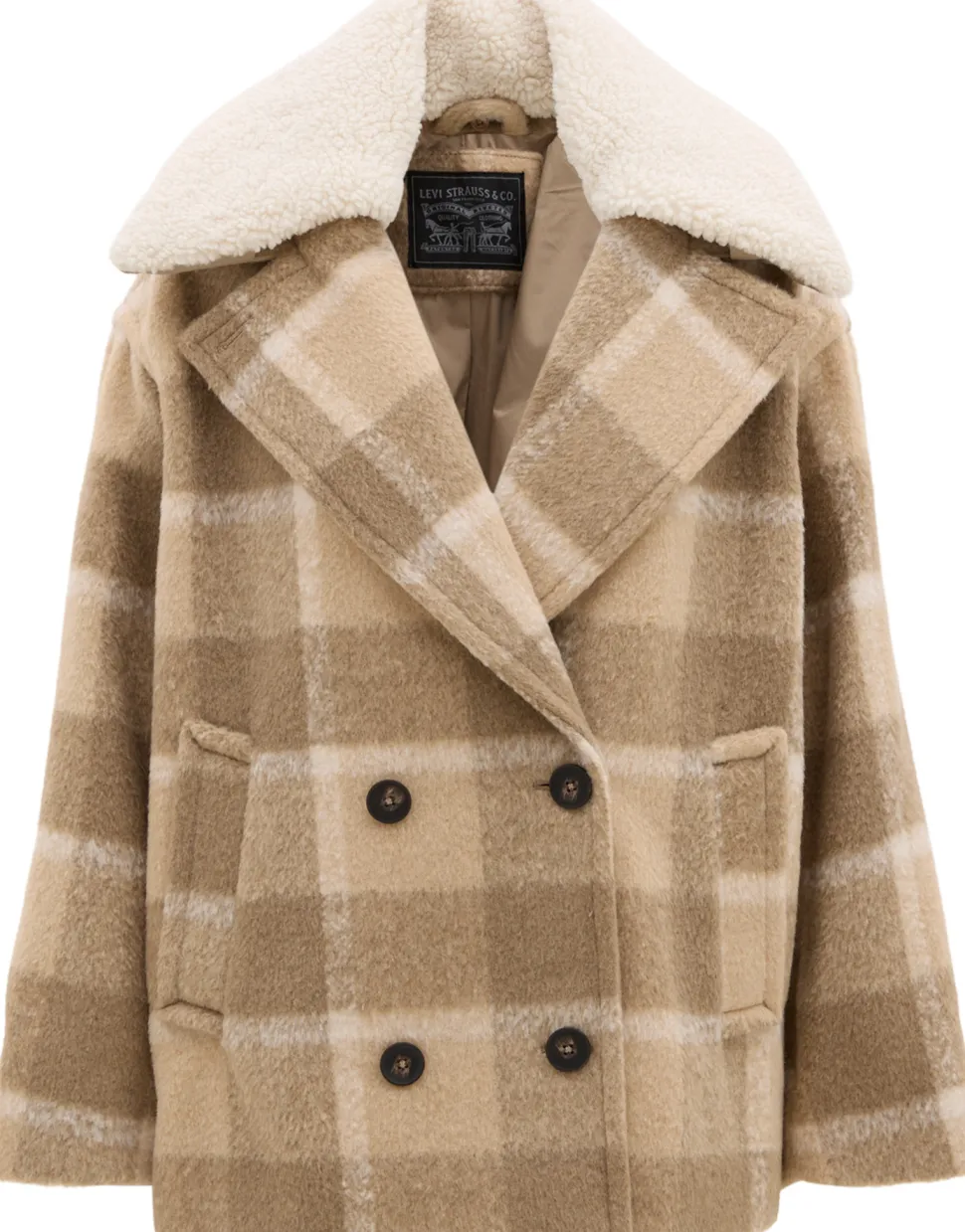 Wool Blend Double Breasted Jacket - Women's