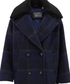 Wool Blend Double Breasted Jacket - Women's