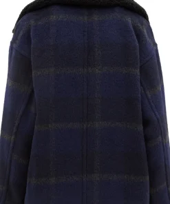Wool Blend Double Breasted Jacket - Women's