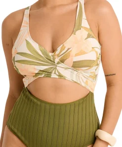 Wrap One-Piece Swimsuit - Women's