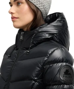 Zola Box Quilt Mid-Length Puffer Jacket with Fixed Hood - Women's