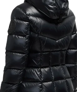 Zola Box Quilt Mid-Length Puffer Jacket with Fixed Hood - Women's