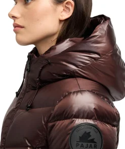 Zola Box Quilt Mid-Length Puffer Jacket with Fixed Hood - Women's