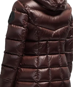 Zola Box Quilt Mid-Length Puffer Jacket with Fixed Hood - Women's
