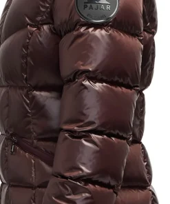 Zola Box Quilt Mid-Length Puffer Jacket with Fixed Hood - Women's